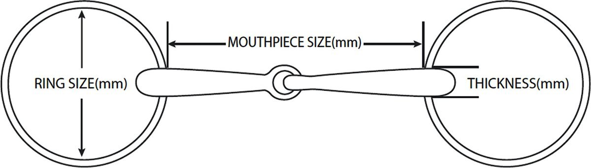 Lorenzini Lozenge Loose Ring Bradoon Snaffle Horse Bit