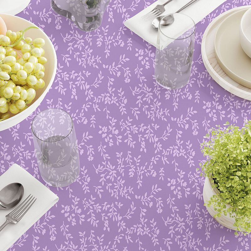 Square Tablecloth， 100% Polyester， 70x70， Purple Vines