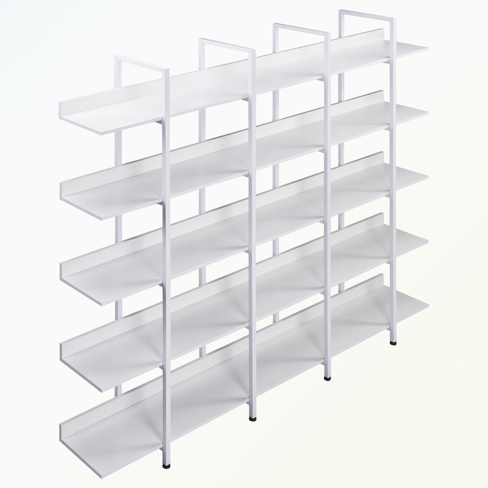 5 Tier Bookcase with Metal Frame  MDF Board