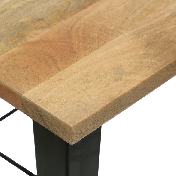 Leesburg Handcrafted Modern Industrial Mango Wood Oversized Side Table by Christopher Knight Home