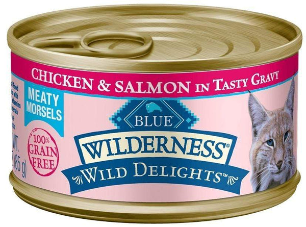 Blue Buffalo Wilderness Wild Delights Chicken and Salmon Canned Cat Fo