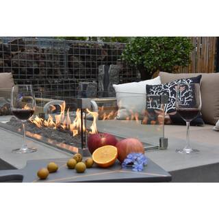 Elementi Granville 60 in. x 27 in. x 17 in. Rectangle Concrete Natural Gas Fire Pit Table in Light Gray OFG121-NG