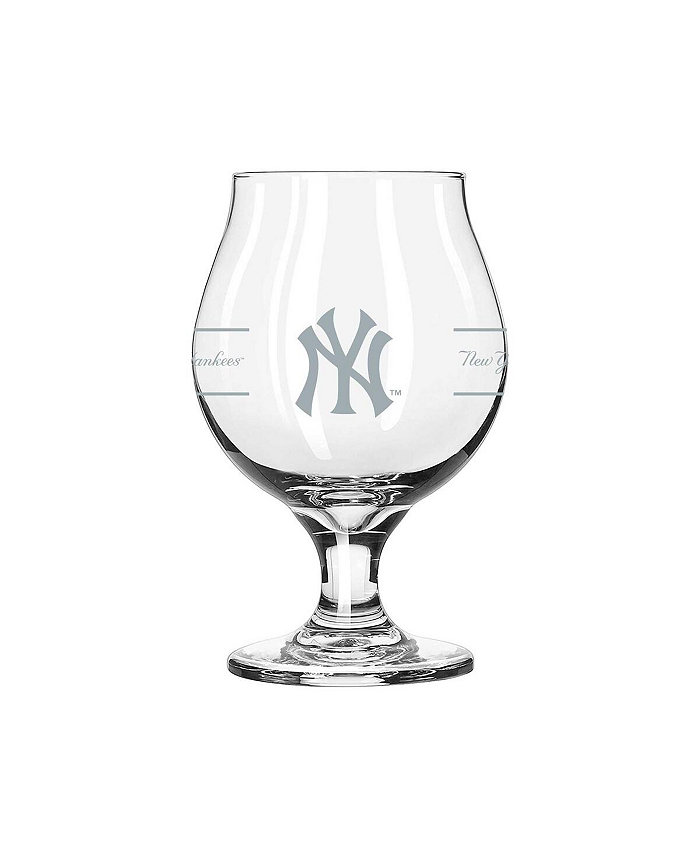 Logo Brands New York Yankees 16oz. Belgium Glass