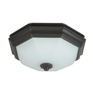 Hunter Huntley Decorative Oil-Rubbed Bronze 80 CFM Ceiling Installation Bathroom Exhaust Fan with Light and LED Bulbs Included 80215