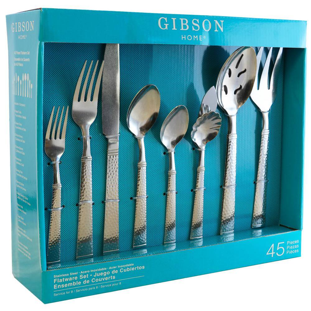 GIBSON HOME Prato 45-Piece Flatware Set (Service for 8) 98597253M