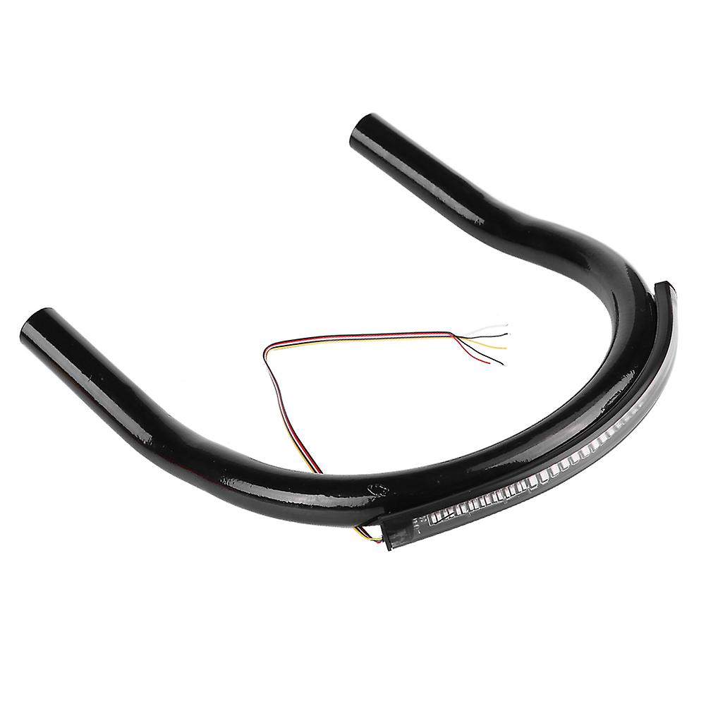 210mm Motorcycle Rear Seat Frame Loop Hoop Bracket With Led Light Diy Accessory Black Curved