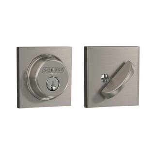 Schlage B60 Series Collins Satin Nickel Single Cylinder Deadbolt Certified Highest for Security and Durability B60 N G COL 619