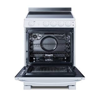 Summit Appliance 24 in. 2.9 cu. ft. Slide-In Electric Range in White REX2421WRT1