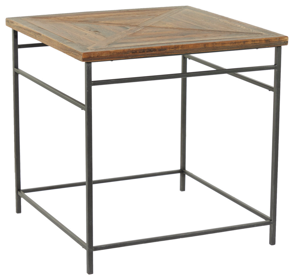 Rustic Black Metal Accent Table 561649   Industrial   Side Tables And End Tables   by Brimfield  ampMay  Houzz