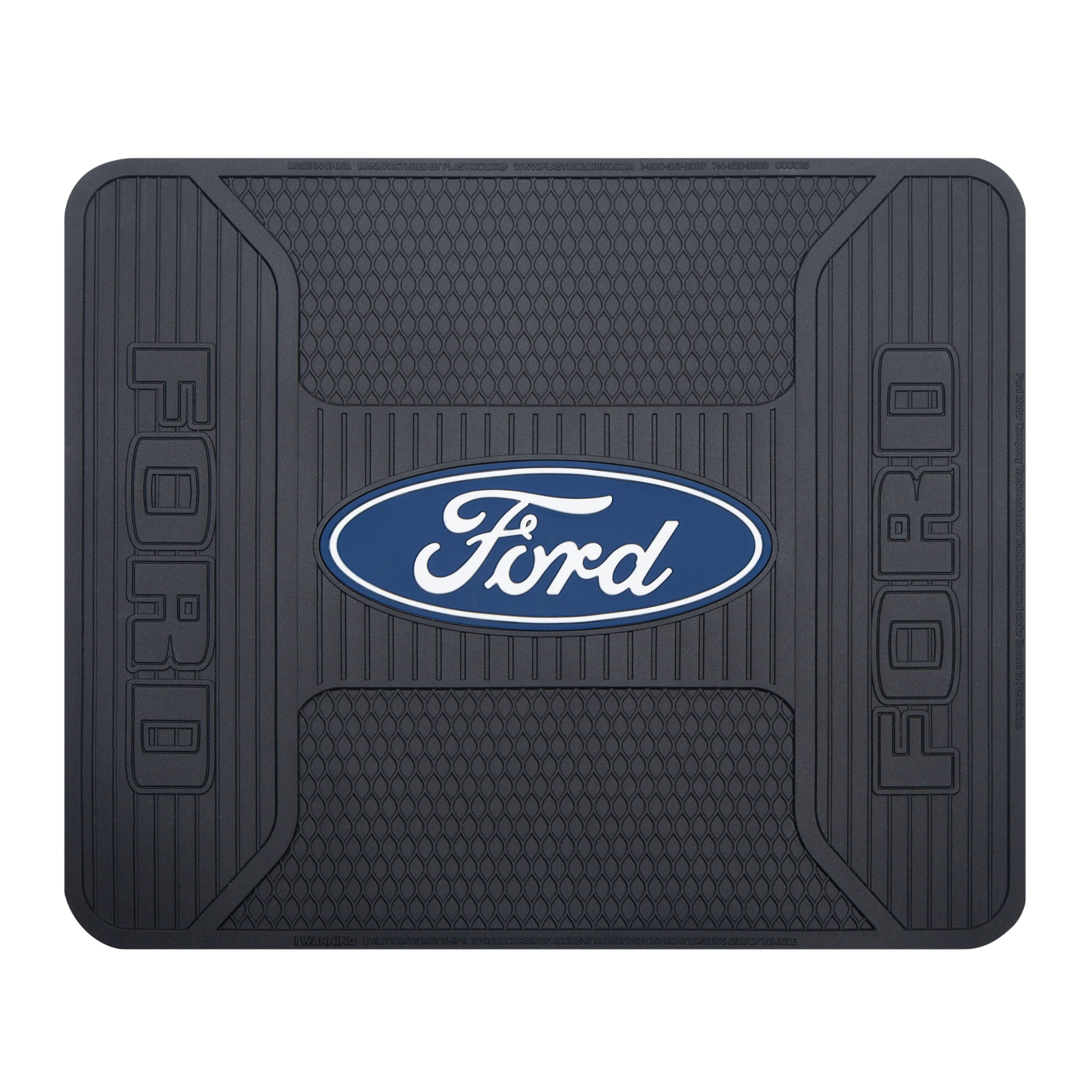 Plasticolor Ford Elite Series Universal Fit Black Vinyl Utility Mat， MPN 001219， 1pc