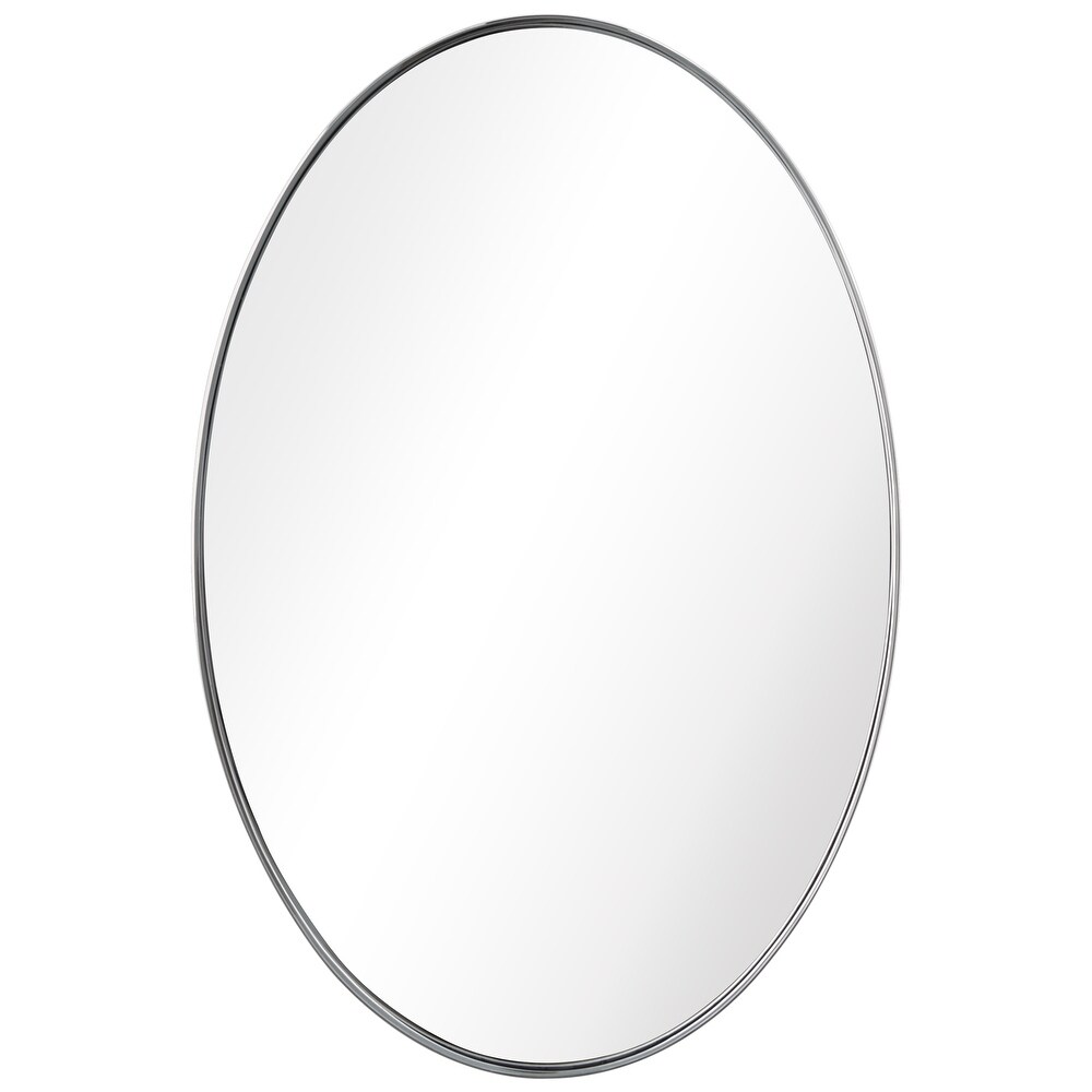 Ultra Stainless Steel Oval Wall Mirror  24\