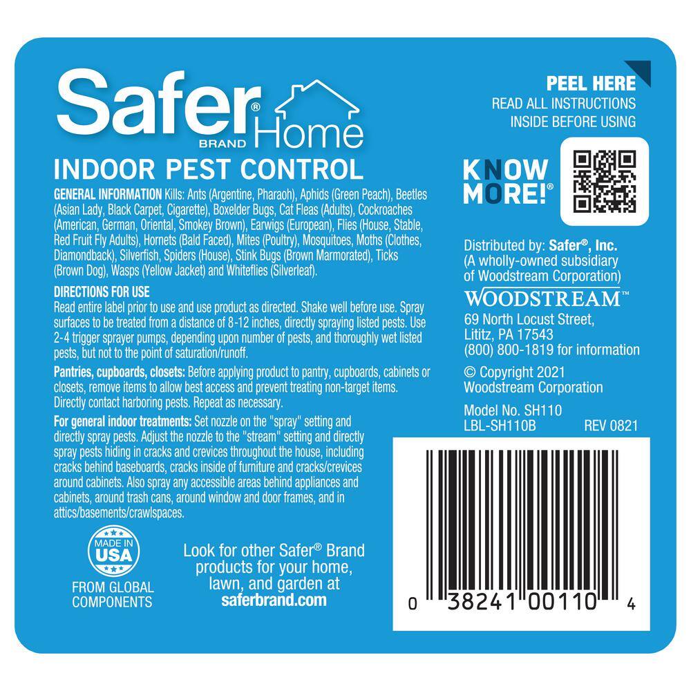 Safer Brand 24 oz. Safer Home Indoor Pest Control Ready-To-Use Spray SH110