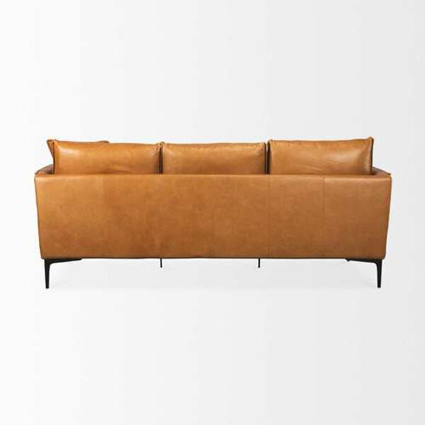 Lake Como Tan Leather Sofa