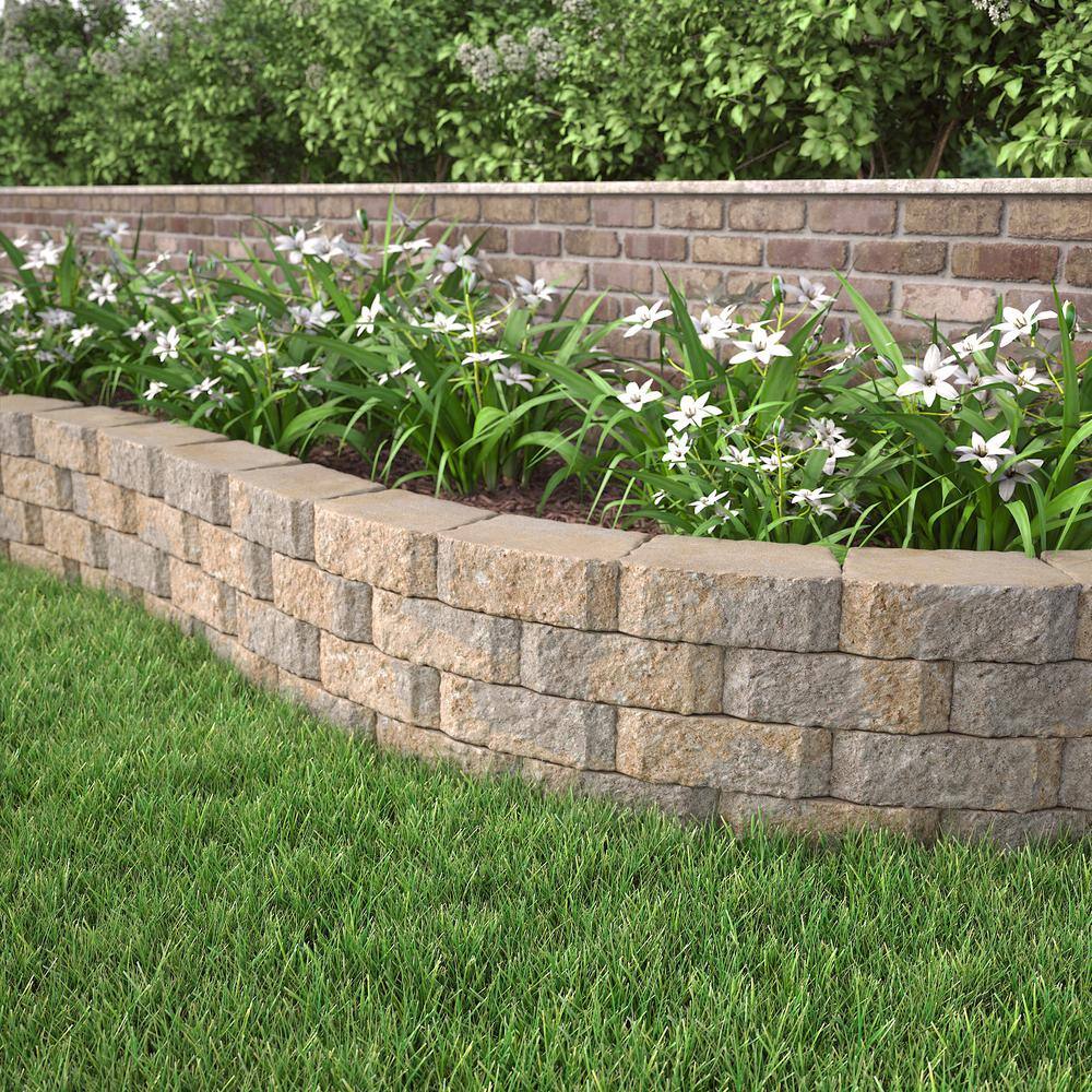 Pavestone 4 in. H x 11.63 in. W x 6.75 in. L Trinity Blend Retaining Wall Block (144 Pieces 46.6 Sq. ft. Pallet) 81195