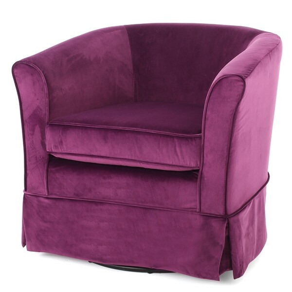 Cecilia Velvet Swivel Club Chair by Christopher Knight Home - 28.75