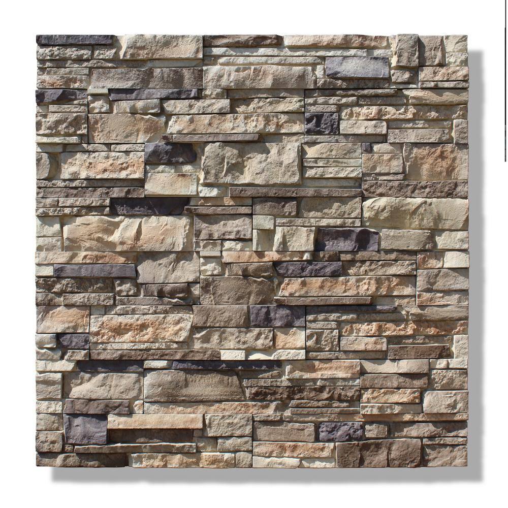 Silvermine Stone 6 in. x 24 in. Stone Veneer Ledgestone Flat Panel Dakota Sunset (Box of 8) DS-BL-XX-FL