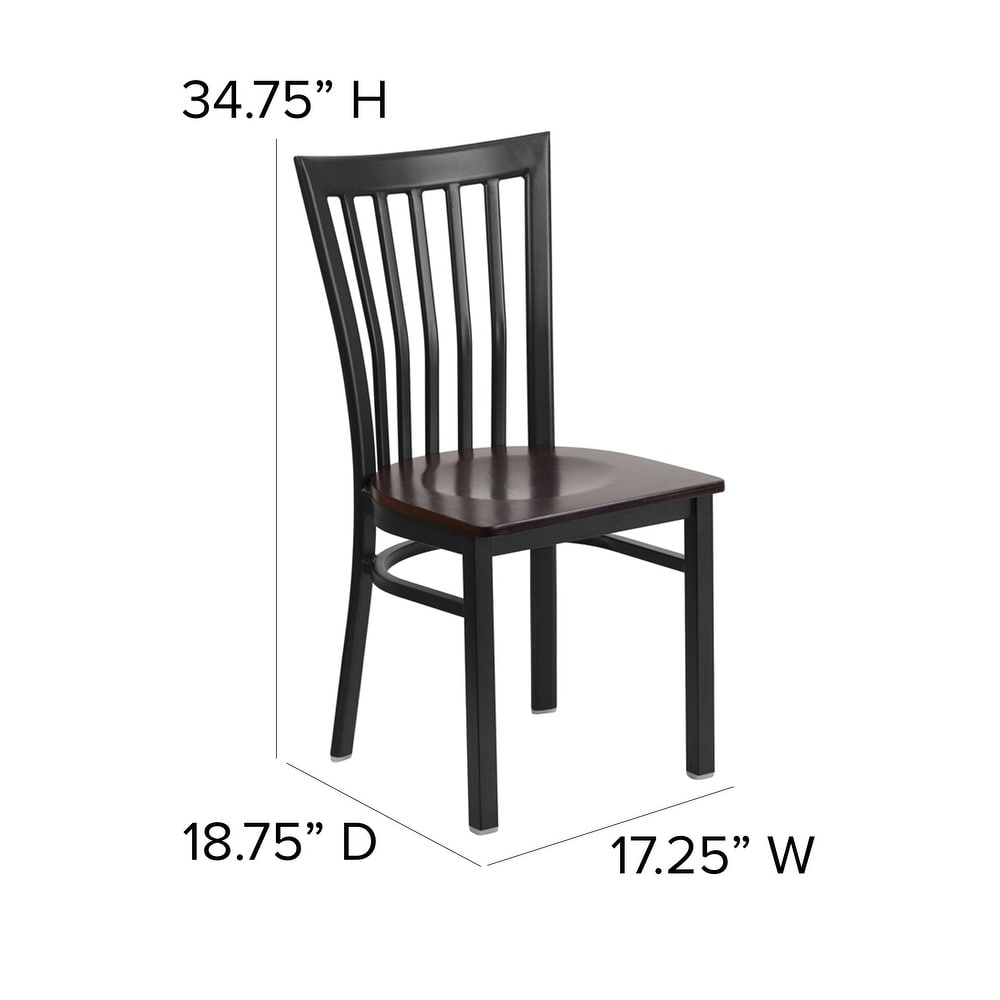 School House Back Metal Restaurant Chair   17.25\