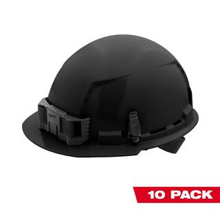 MW BOLT Black Type 1 Class C Front Brim Vented Hard Hat with 4-Point Ratcheting Suspension (10-Pack) 48-73-1210X10