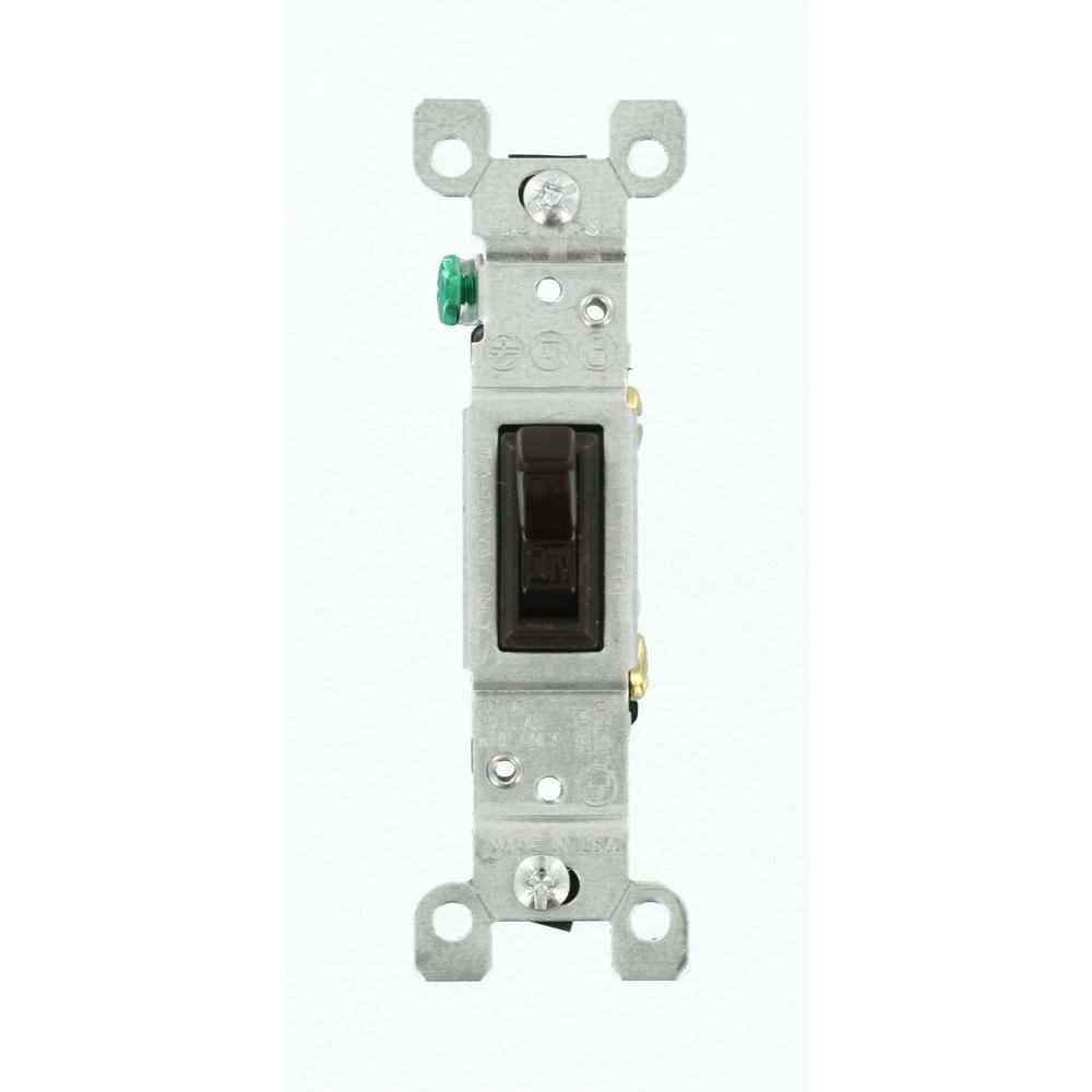 Leviton 15 Amp Residential grade Single-Pole Toggle Switch Black 1451-2E