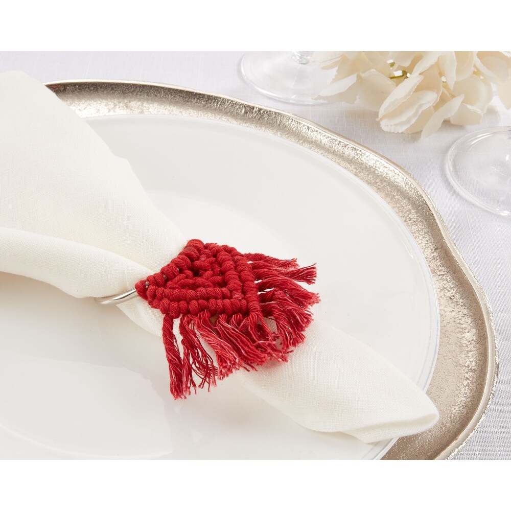 Napkin Rings With Braided Design (Set of 4)