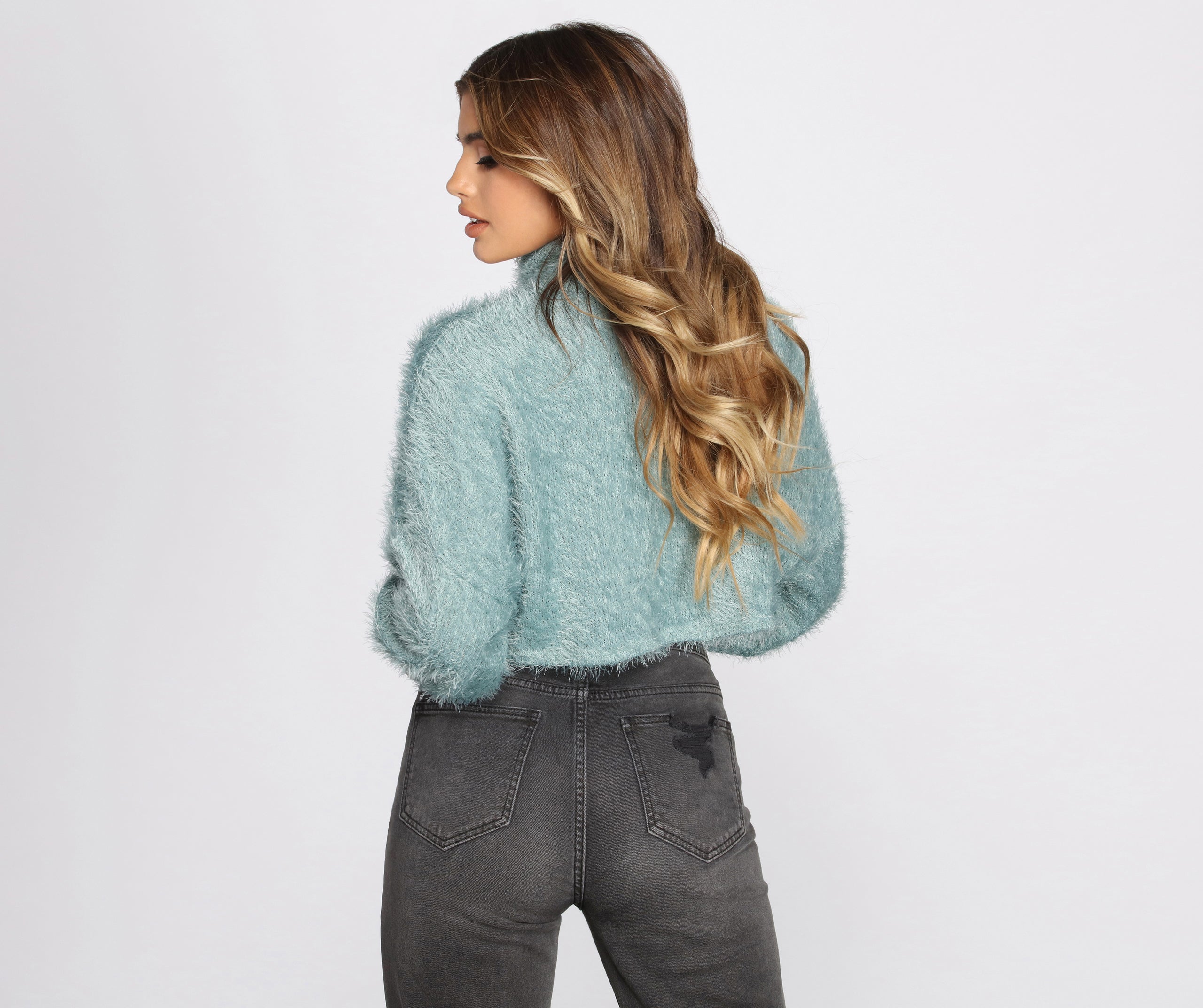 Cozy Cropped Fuzzy Sweater