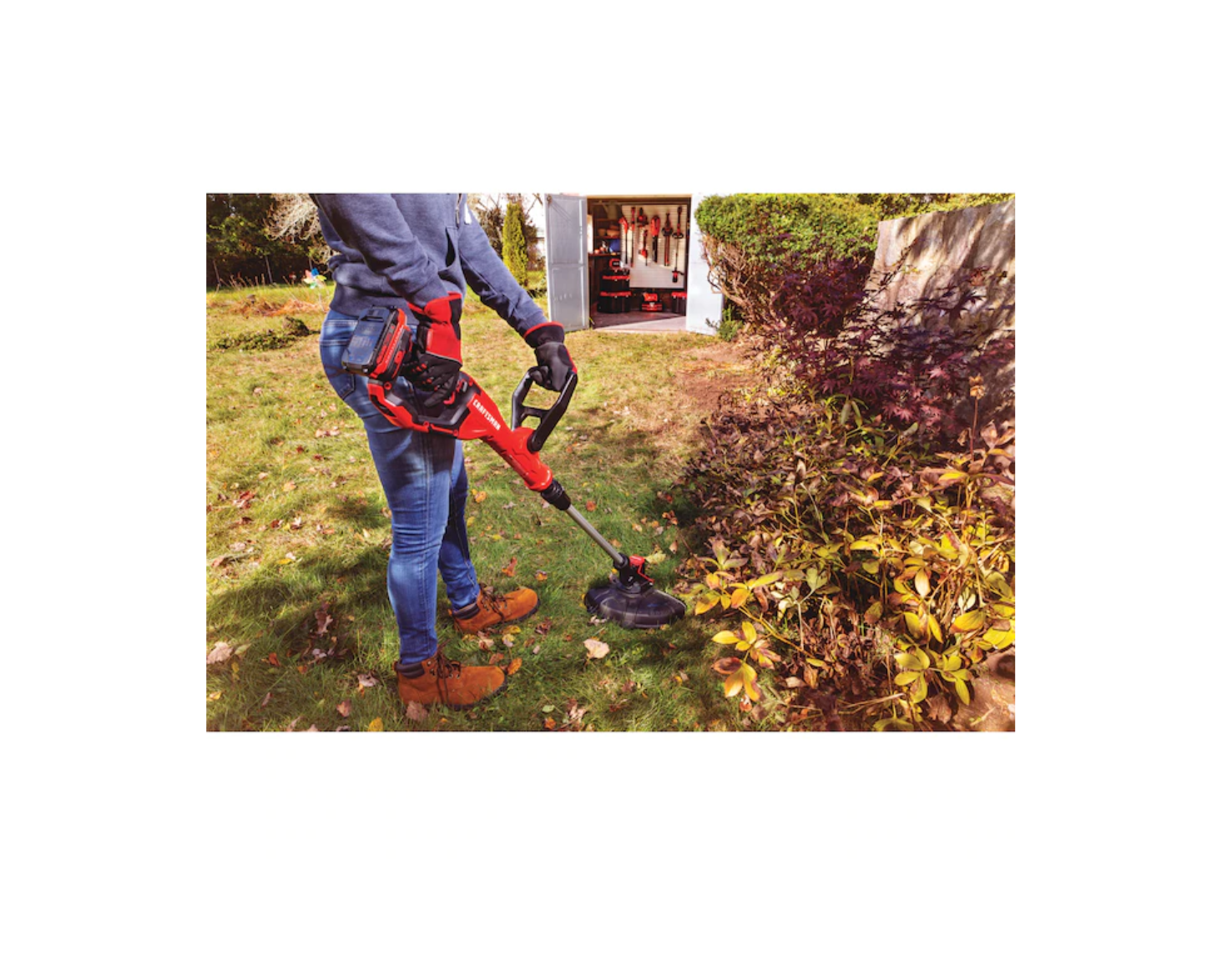 CRAFTSMAN CMCST900D1 WEEDWACKER V20 20-volt Max 13-in Straight Cordless String Trimmer Edger Capable (Battery Included)