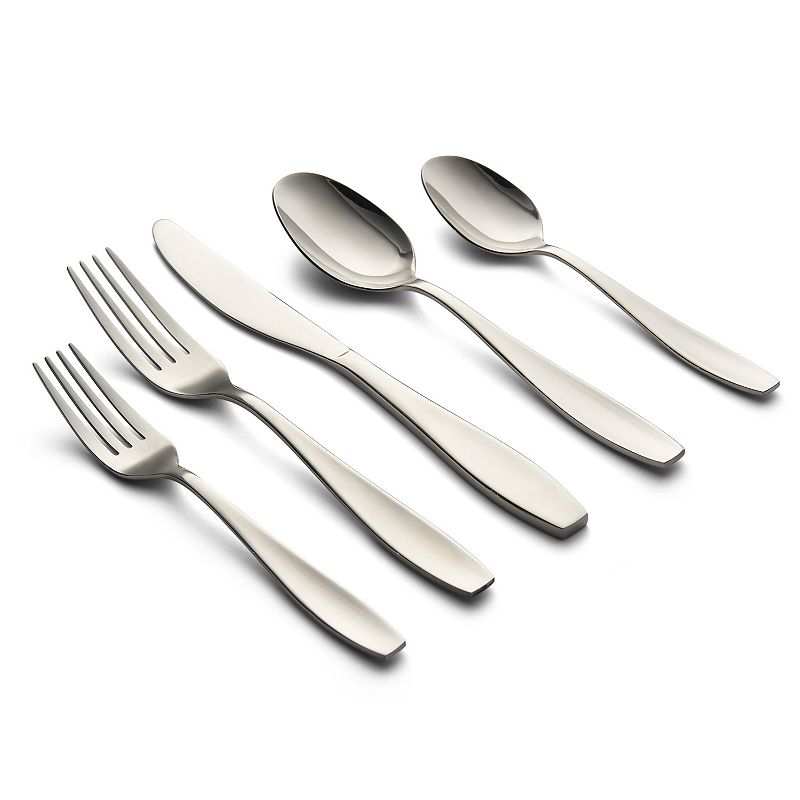 Cambridge Tyrus Satin Mirror 89-pc. Flatware Set