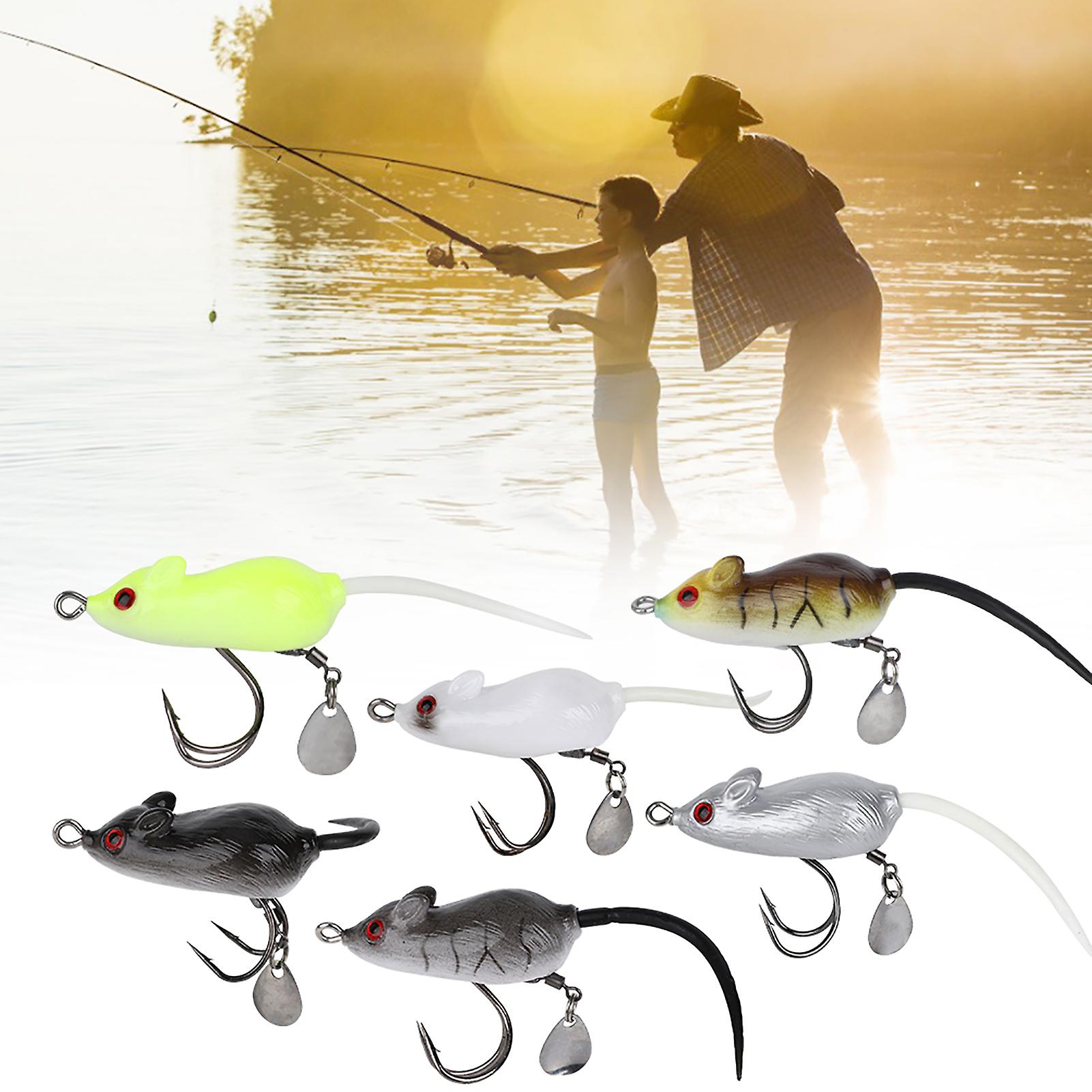 6 Pcs 5.5cm/10.5g Sequin Artificial Frog Fishing Lures Hard Baits With Hooks Fish Tackle Accessories