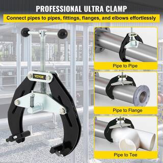 VEVOR Pipe Clamp Fixture 2 in. to 6 in. Capacity Clutch Clamp Set High Strength Steel with Quick Acting Screws for Alignment HJDGQYCBDD2-6SEUMV0