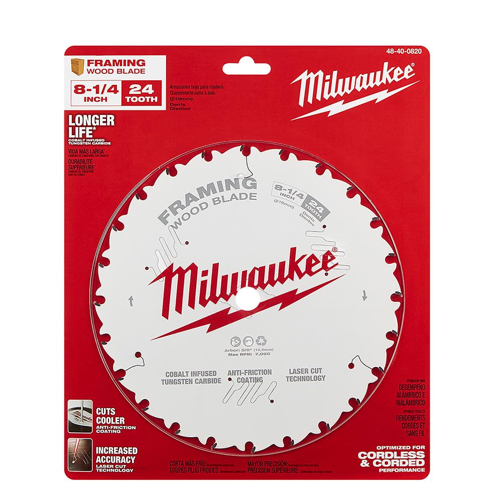 8-1/4 in. 24T Framing Circular Saw Blade ;