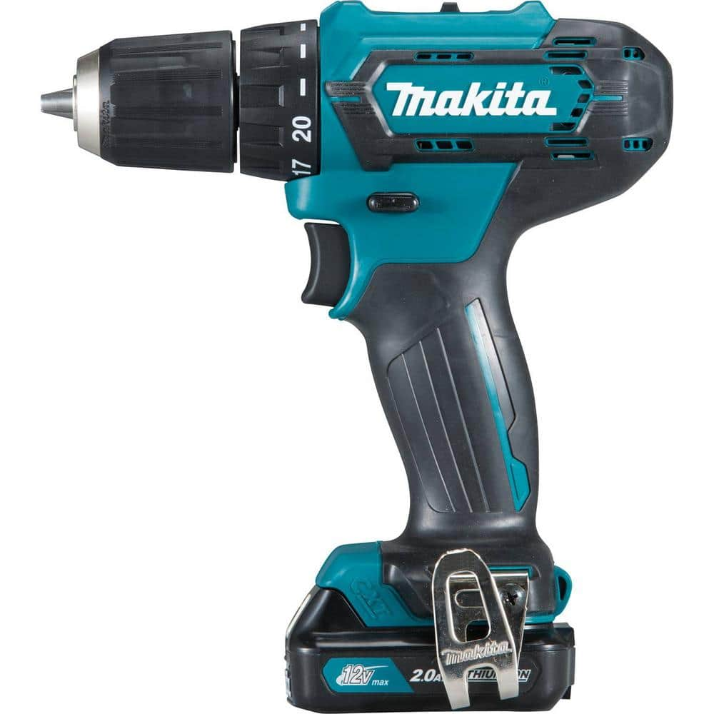 Makita 12V max CXT Lithium-Ion Cordless 3/8 in. Driver Drill Kit, 2.0 Ah FD09R1