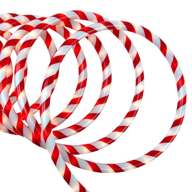 Northlight 18 x27 Red And White Striped Candy Cane Outdoor Christmas Rope Lights