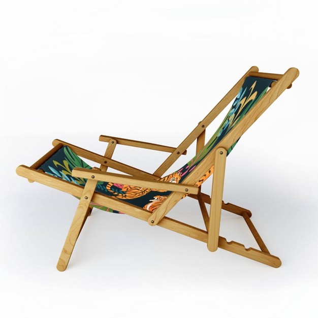 Avenie Jungle Cats Outdoor Sling Chair Deny Designs