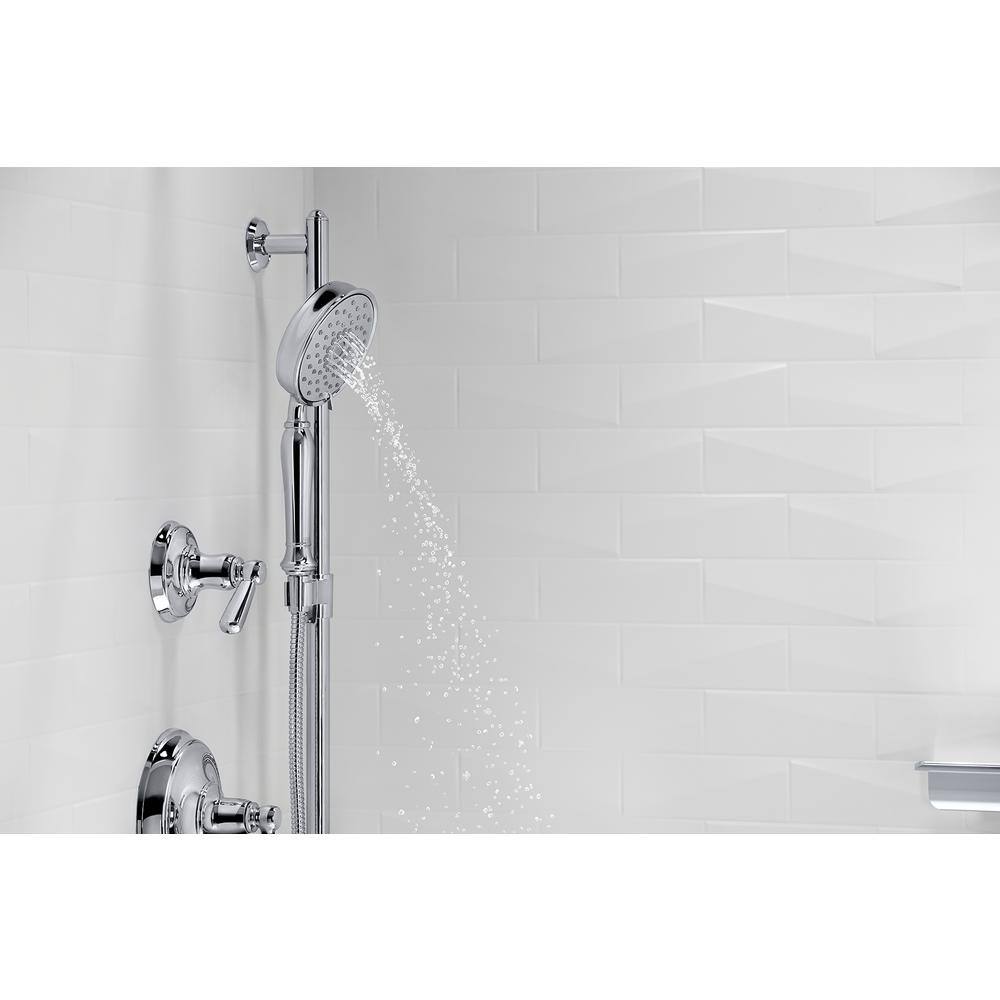 KOHLER Bancroft 3-Spray Patterns Wall Mount Handheld Shower Head 1.75 GPM in Polished Chrome K-22163-G-CP