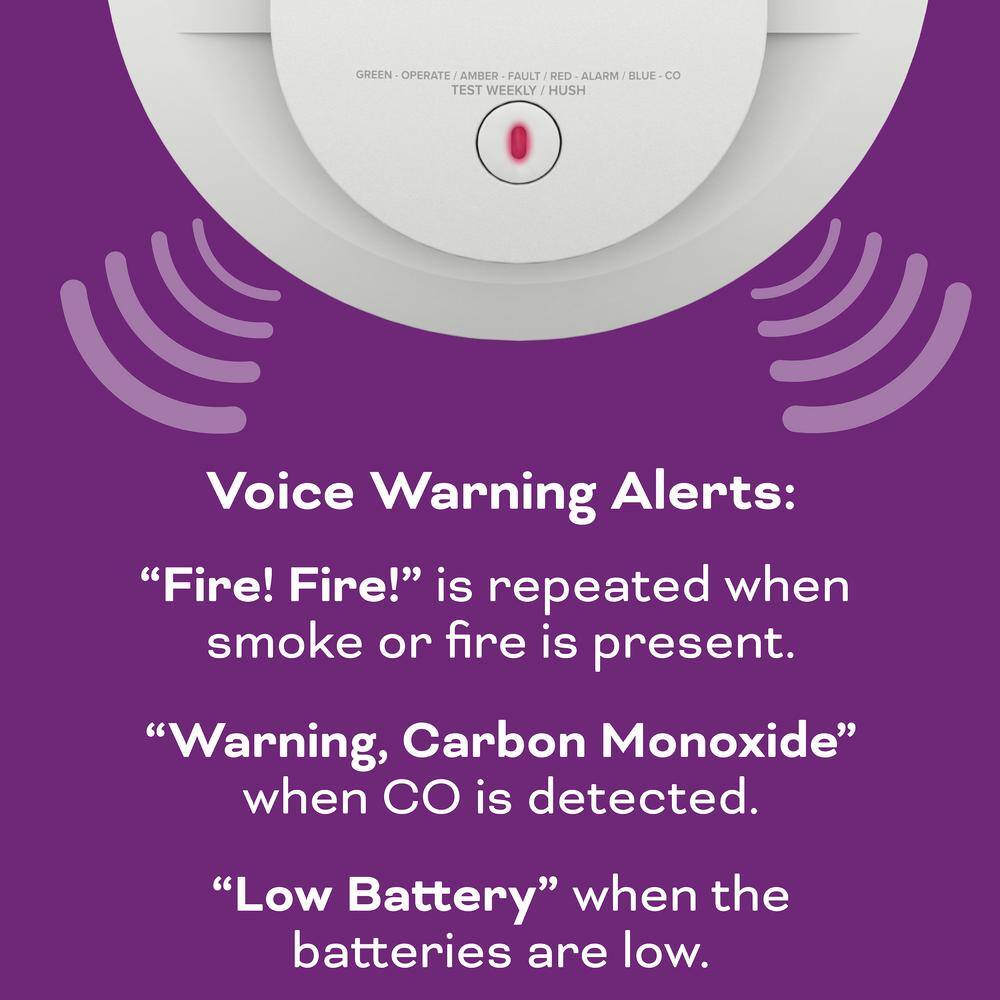 Kidde Firex Battery Powered Combination Smoke and Carbon Monoxide Detector with Voice Alerts 21032090