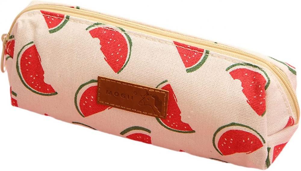 Fruit Printed With Zipper Pencil Cases