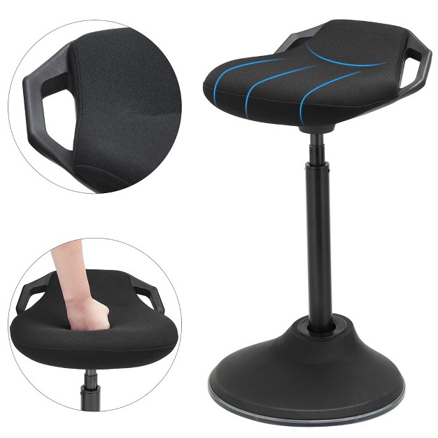 Songmics Standing Desk Chair Adjustable Ergonomic Standing Stool swivel Sitting Balance Chair Anti slip Bottom Pad