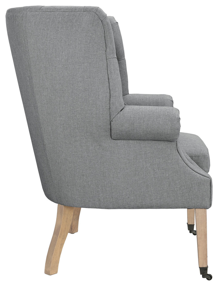 Light Gray Chart Upholstered Fabric Lounge Chair   Contemporary   Armchairs And Accent Chairs   by Trio Supply House  Houzz