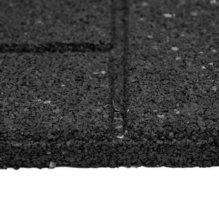 Multy Home Envirotile 10 in. x 24 in. Rectangle Black Cobblestone Rubber Stair Tread MT5001764