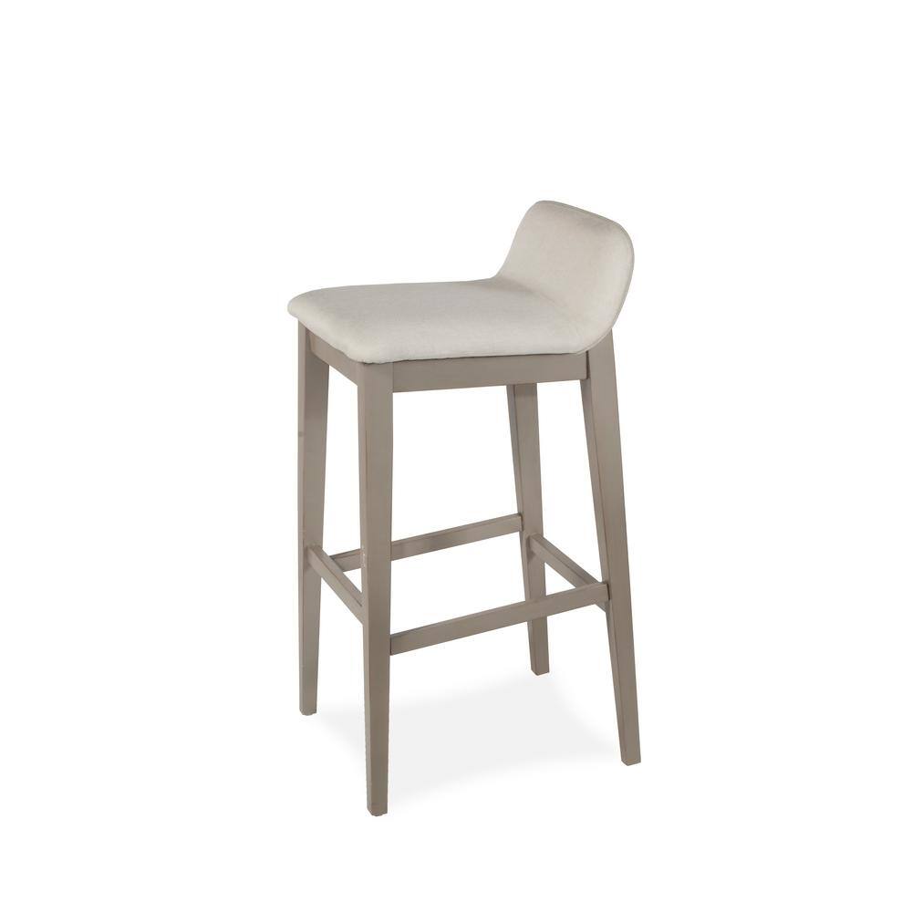 Hillsdale Furniture Maydena 30.25 in. Non-Swivel Bar Distressed Gray Stool 4741-830