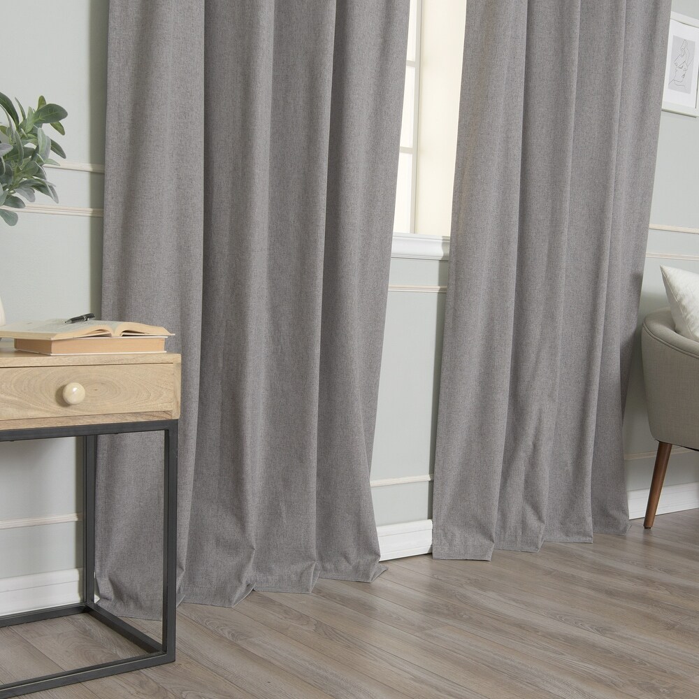 Aurora Home Linen Textured Grommet Thermal Total Blackout Curtain Pair