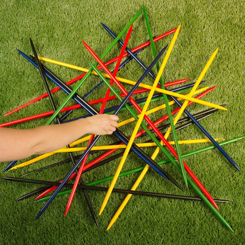 Hey! Play! 25-Piece Jumbo Pick Up Sticks Game and Bag