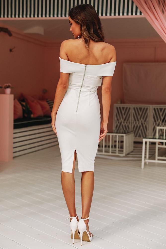 Love Me Or Lose Me Midi Dress White