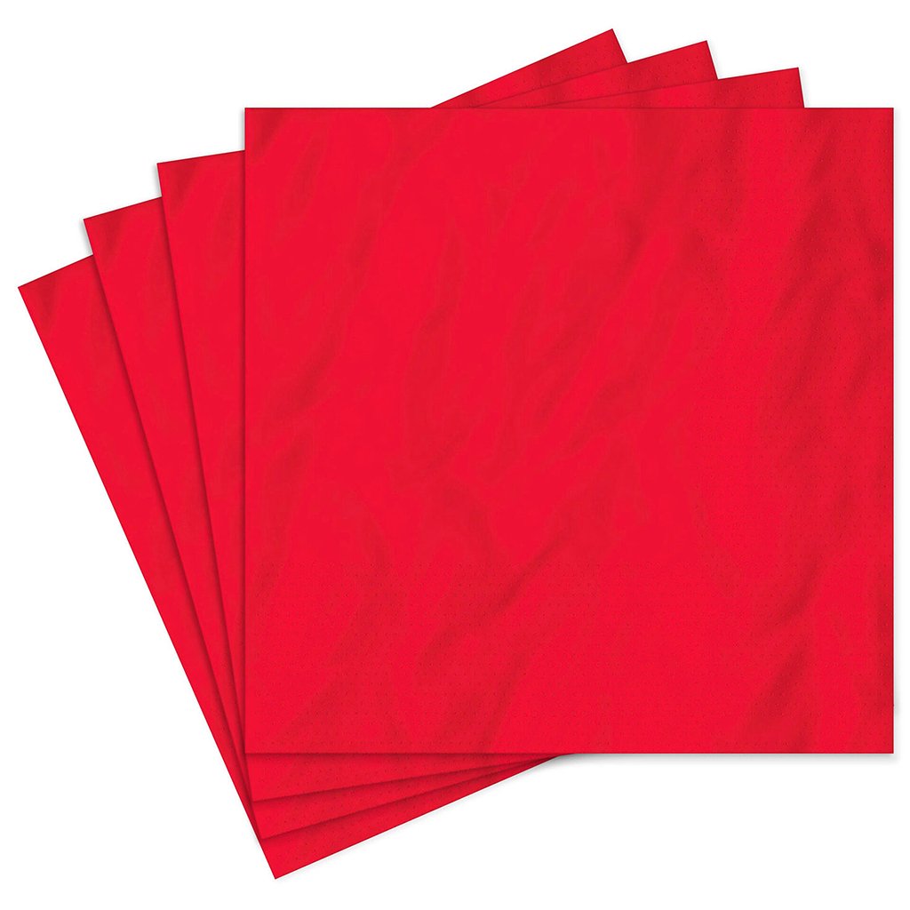 Hallmark  Solid Red Cocktail Napkins, Set of 16