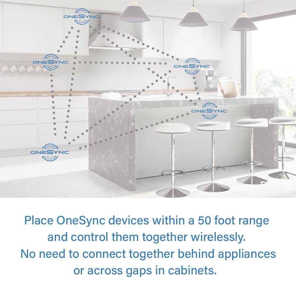 Feit Electric Onesync Under Cabinet White Wi-Fi Smart Bridge App Control Master Switch UCLWIFI