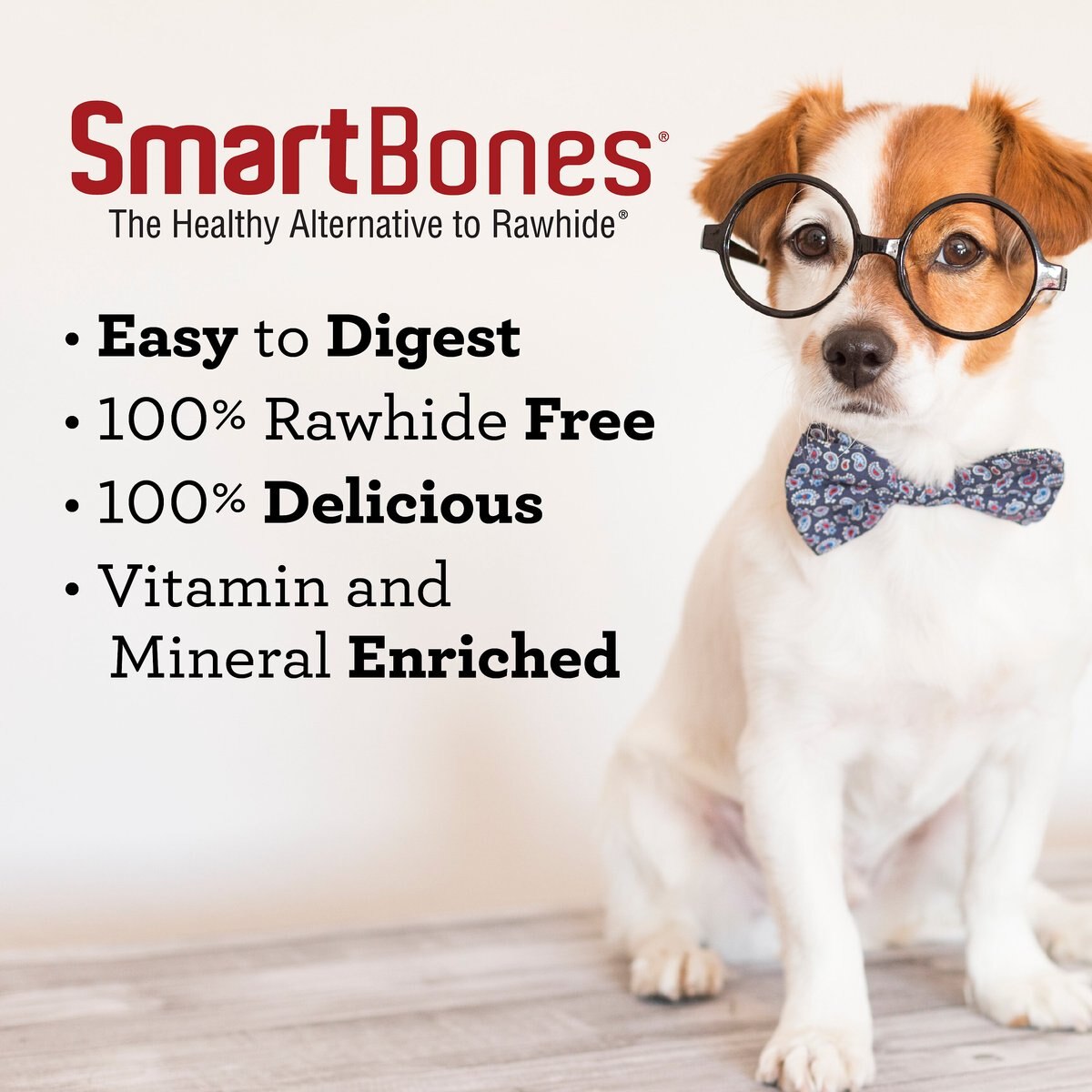 SmartBones Peanut Butter Mini Chews Dog Treats， 30 count