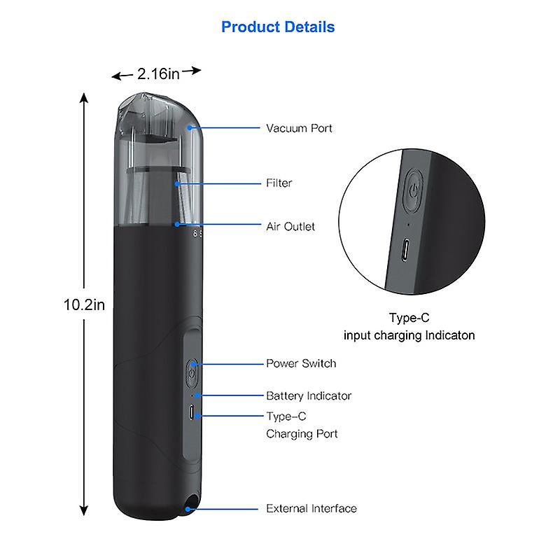 Blowing And Suction Integrated Car And Home Dual-use Portable Car Mini Wireless Electric Hand-held Car Vacuum Cleaner