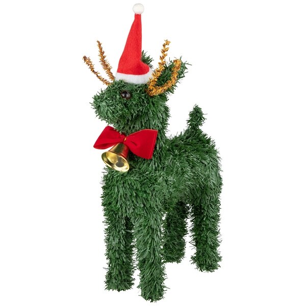 Pine Reindeer with Bell Artificial Christmas Decoration