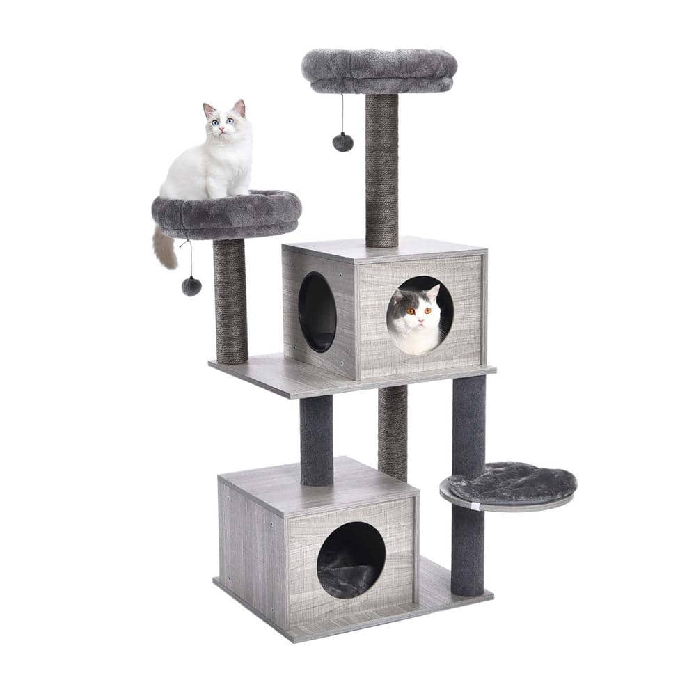 Foobrues All-in-1 Marble Cat Tree Medium Activity Center PSL-23170444