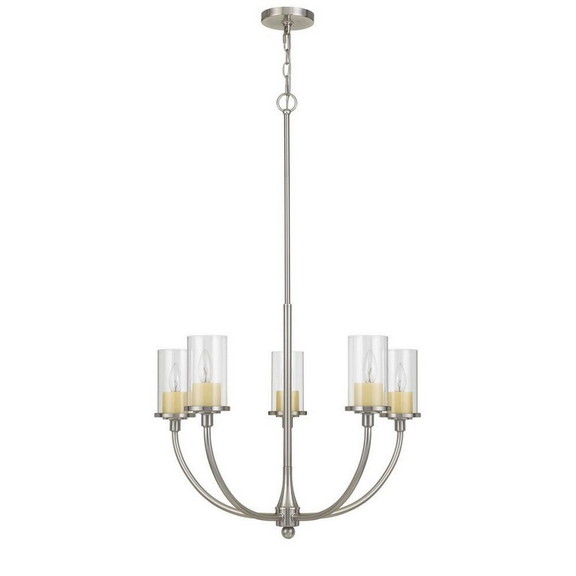 Benjara BM233273 Metal Chandelier with 5 Cylindric...